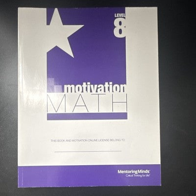 Mentoring Minds Motivation Math Level 8 Workbook Mathematics Middle School - Goo