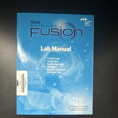 Houghton Mifflin Harcourt Texas Science Fusion Lab Manual Teacher Resources Key