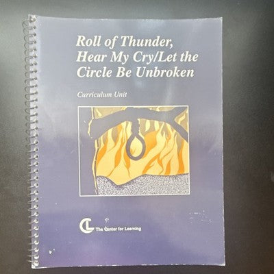 Center for Learning Roll of Thunder Curriculum Unit Spiral Bound Novel Guide