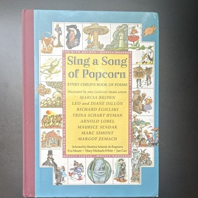 Sing a Song of Popcorn Hardcover Illustrated Poetry Ages 4-8 Nonfiction Book