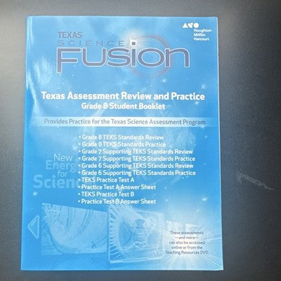 Texas Science Fusion Grade 8 Assessment Review Practice Student Booklet HMH