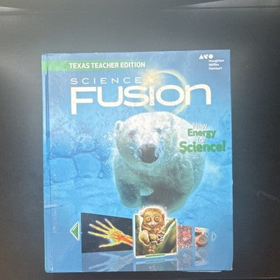 Texas Science Fusion Grade 6 Teacher Edition Hardcover HMH STAAR TEKS New Energy